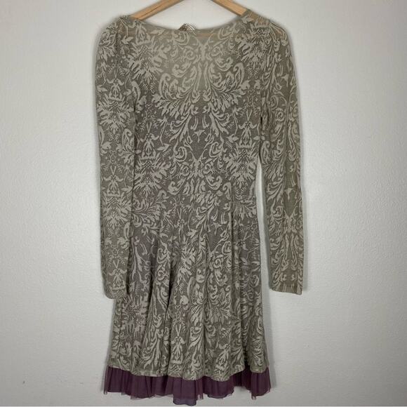 Free People Floral Lace Fit and Flare Dress Medium - Picture 5 of 12